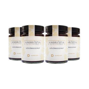   4 db Ambrózia Szőlőmagszirup - Saját talalmány - saját készítés! (szőlőmag-mikroőrlemény, kékszőlőmust, készőlőhéj kivonat)
